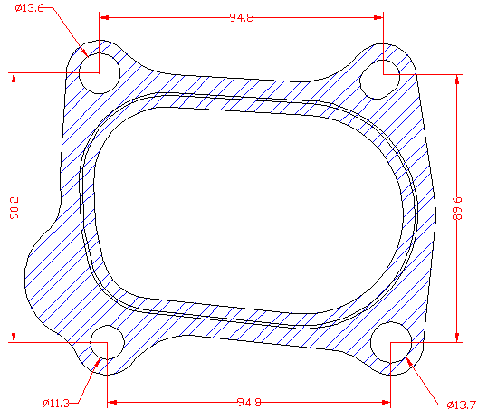 210916 gasket including given dimensions