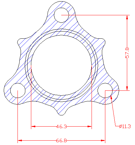 210922 gasket including given dimensions