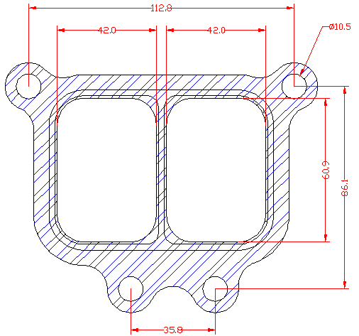 210932 gasket including given dimensions