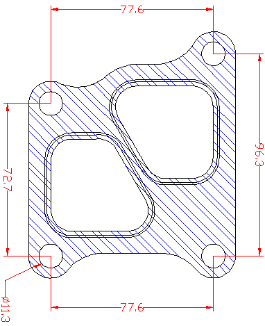 210968 gasket including given dimensions