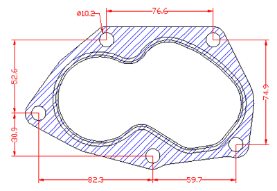 junta 210969 mostrando cotas y dimensiones