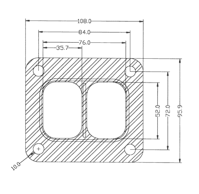 junta 407294-0001 mostrando cotas y dimensiones