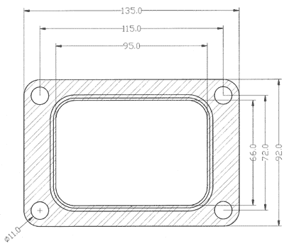 409038-0001 gasket including given dimensions