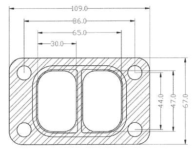 409039-0000 gasket including given dimensions