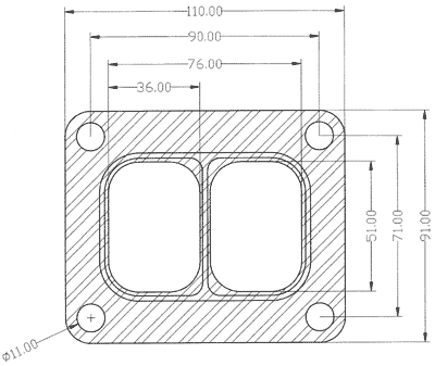 409123-0002 gasket including given dimensions
