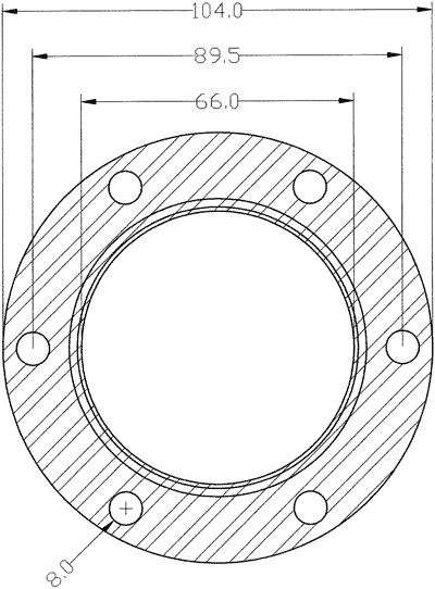 junta 409196-0001 mostrando cotas y dimensiones