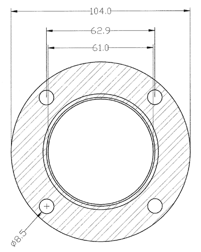 409196-0002 gasket including given dimensions