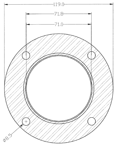 409196-0003 gasket including given dimensions