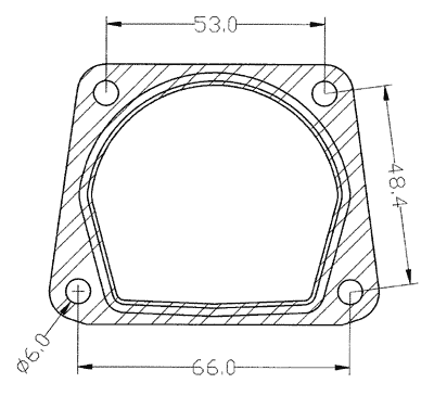 junta 409262-0001 mostrando cotas y dimensiones