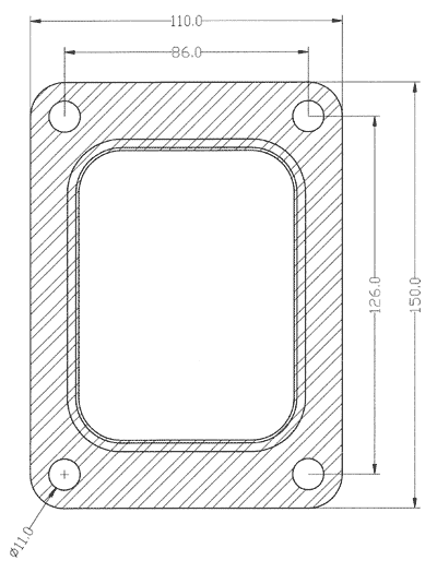 409265-0000 gasket including given dimensions