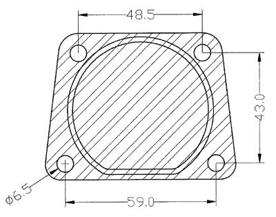 junta 409645-0000 mostrando cotas y dimensiones