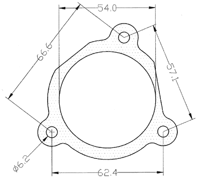 junta 413667-0001 mostrando cotas y dimensiones