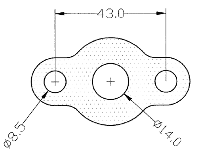 junta 413709-0001 mostrando cotas y dimensiones