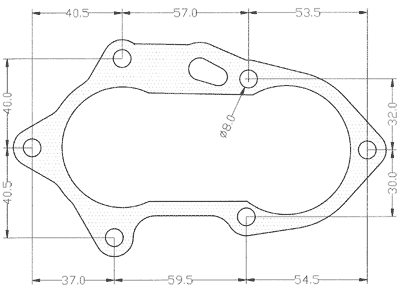 junta 431343-0001 mostrando cotas y dimensiones