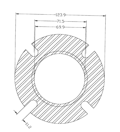 600481-0000 gasket including given dimensions
