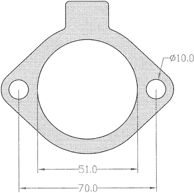 junta 725249-0001 mostrando cotas y dimensiones