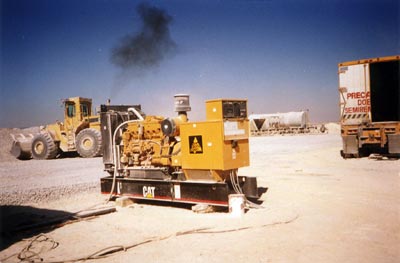 foto de maquinaria mostrando el prefiltro Generador CAT ( Turbo II )