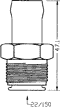 210950 fitting technical drawing