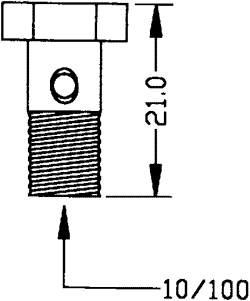 racor 433485-0001 mostrando cotas y dimensiones