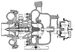 Diagrama del turbo Variable Nozzle Turbine Turbo de configuración axial